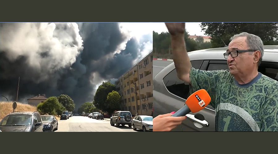Частично бедствено положение в община Средец заради пожар в цех за пластмаса, обгазил целия град